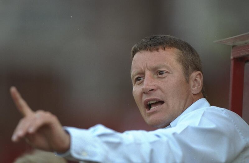 22 Jul 1997:  A portrait of Danny Wilson, the Barnsley manager giving instructions to his players during a pre-season friendly match. \ Mandatory Credit: Allsport UK /Allsport