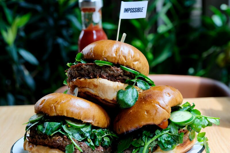 Impossible burgers are a good substitute for people new to giving up meat. Photo: Impossible Foods