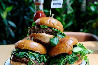 Impossible burgers are a good substitute for people new to giving up meat. Photo: Impossible Foods
