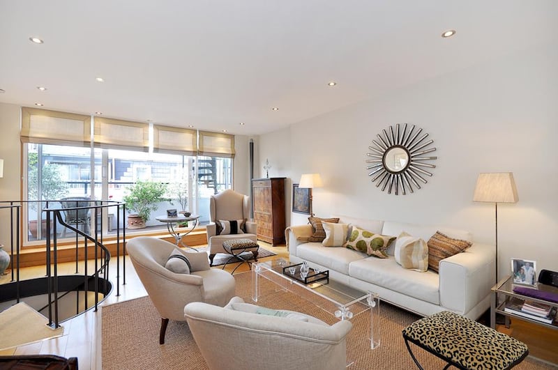 Adam and Eve Mews at Kensington High Street offers two bedrooms and a large lounge. Courtesy Hamptons International