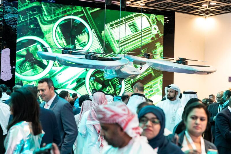 DUBAI, UNITED ARAB EMIRATES. 14 OCTOBER 2018. General show room floor image of GITEX 2019 at the World Trade Center. (Photo: Antonie Robertson/The National) Journalist: Patrick Ryan. Section: National.