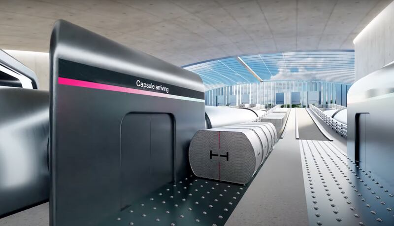HyperloopTT Express Freight will enable fast onboarding of freight with staggered doors for simultaneous loading and unloading