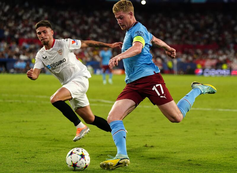 Kevin De Bruyne – 9. A routine assist for the Belgian who is beginning to form a dangerous connection with Haaland, who was on the end of the midfielder's cross to make it 1-0. PA
