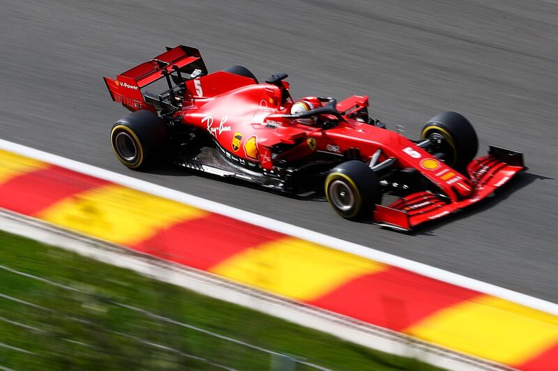 Ferrari's Sebastian Vettel finished down in 13th place. Getty