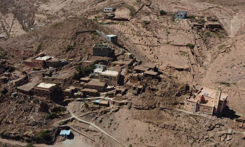 Houses destroyed by a deadly earthquake in the village of Arghen Valley, Morocco. Reuters