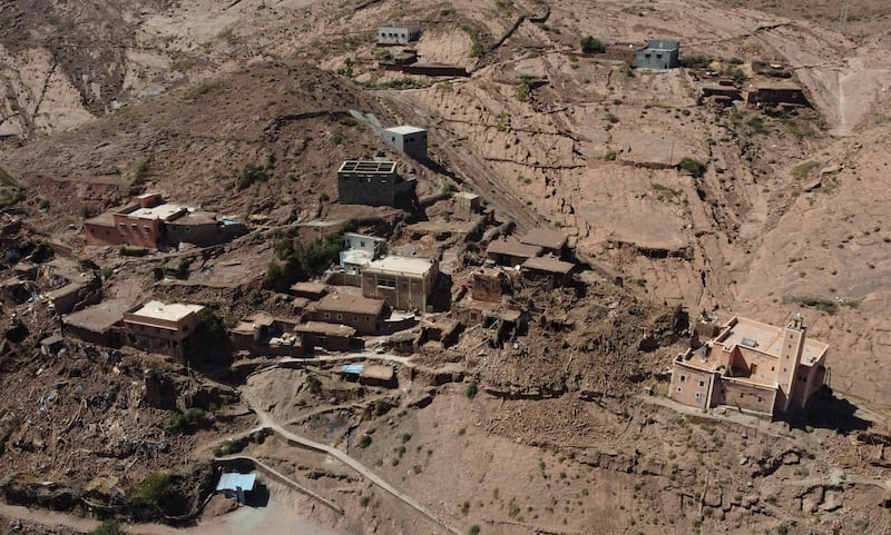 Houses destroyed by a deadly earthquake in the village of Arghen Valley, Morocco. Reuters