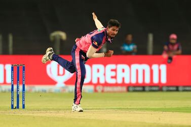 Kuldeep Sen of Rajasthan Royals bowls during match 39 of the TATA Indian Premier League 2022 (IPL season 15) between the Royal Challengers Bangalore and the Rajasthan Royals held at the MCA International Stadium in Pune on the 26th April 2022

Photo by Pankaj Nangia / Sportzpics for IPL