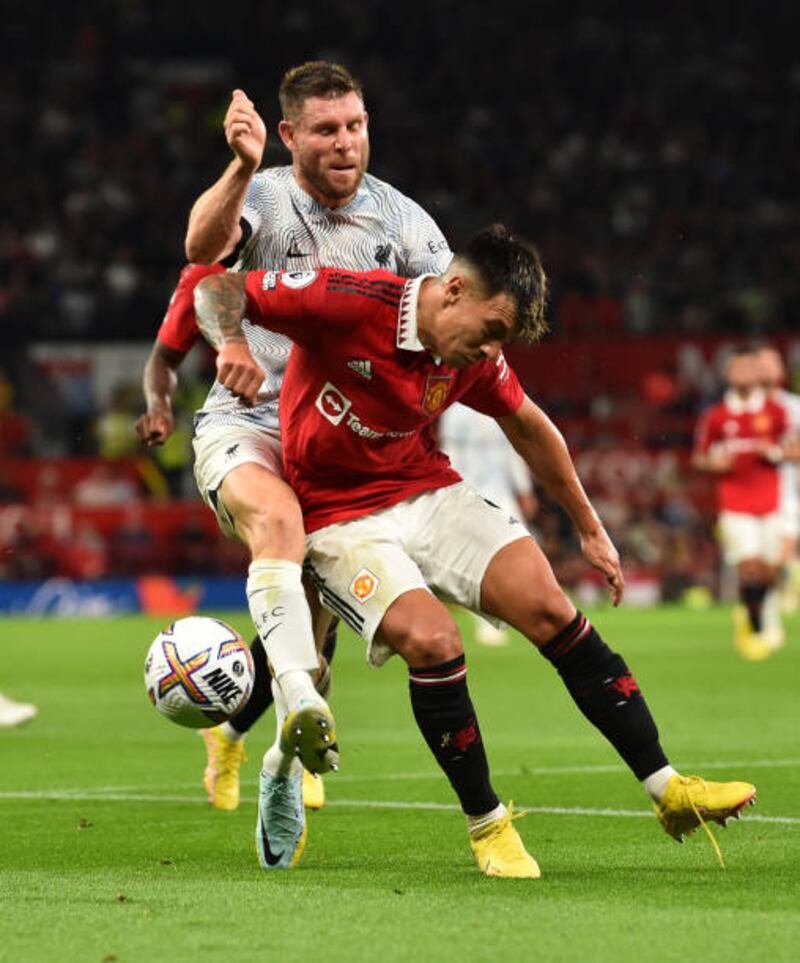 Lisandro Martinez 9. Brilliant sliding block from Salah after 40 and then saved the ball on the line from what was going to be a Fernandes own goal 30 seconds later. Positioning was flawless. 
Getty