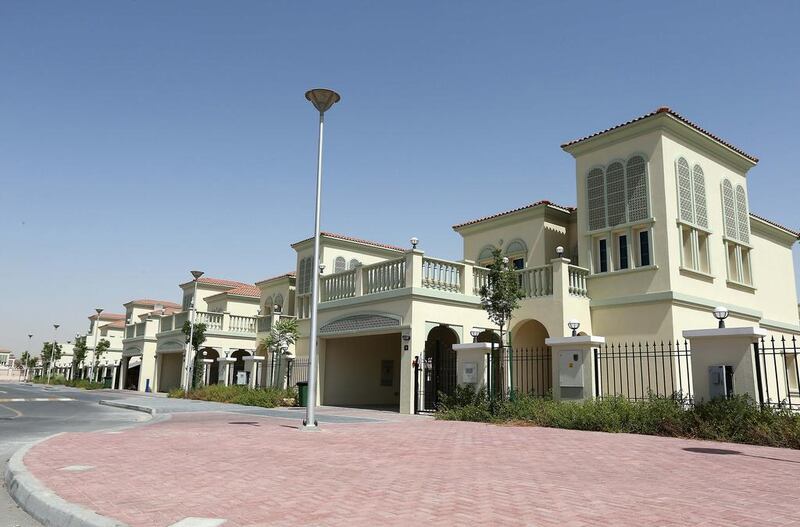 Villas in Jumeirah Village in Dubai. Pawan Singh / The National