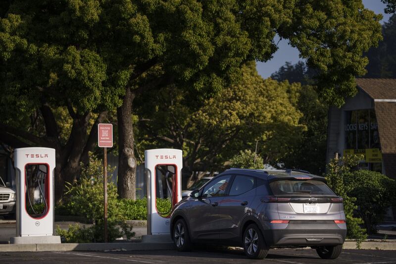 Tesla's Superchargers account for about 60 per cent of the total fast chargers available in the US. Bloomberg