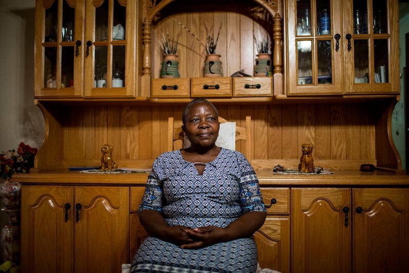 Annah Muambadzi, 65, a pensioner and Treasurer of the 'stokvel', a collective of sixteen people that invested in VBS Mutual Bank poses for a portrait at her home in Hamutsha Village in Levubu Limpopo, South Africa on December 12, 2018.  Fear spread through poor rural communities across South Africa in November when VBS, a regional bank that catered to poorer customers, collapsed. / AFP / GULSHAN KHAN

