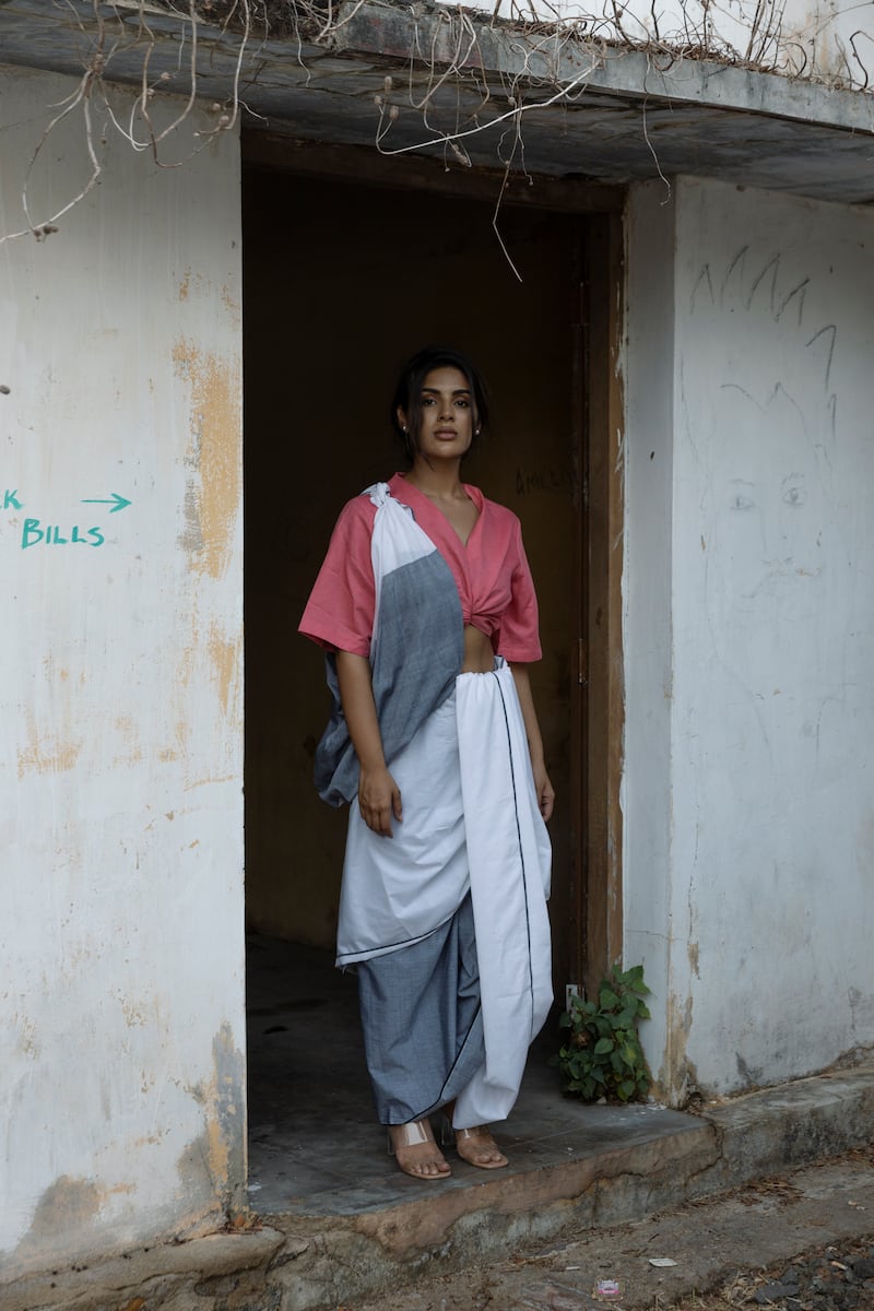 A sari from Save the Loom's Vidhi line, which was originally designed for female lawyers, but has also found favour among other professional women. Photo: Save the Loom
