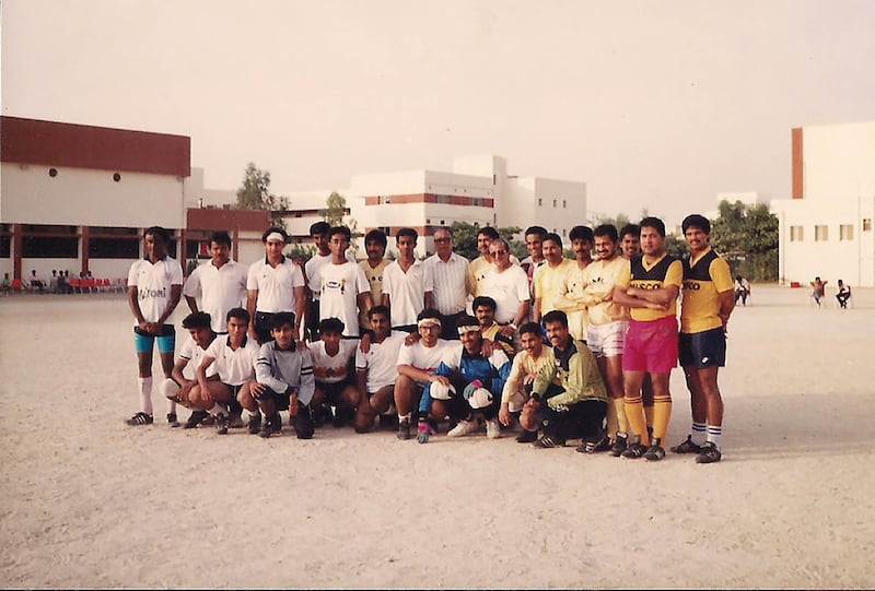 The school's football team played Vasco SC of Goa, south-west India, in 1991