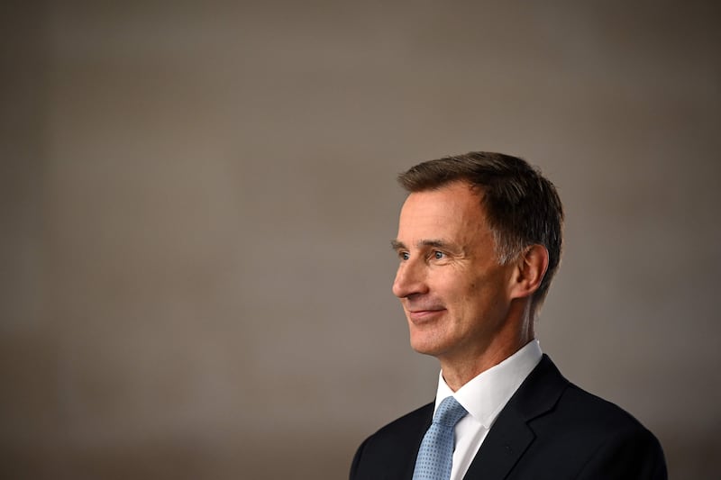 OUT OF THE RACE: Jeremy Hunt — runner-up to Boris Johnson in the 2019 leadership race, who has pledged to slash corporation tax to 15 per cent. He has also promised to back the Northern Ireland Protocol Bill. AFP