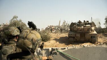 Israeli soldiers operating in the Gaza Strip. AFP