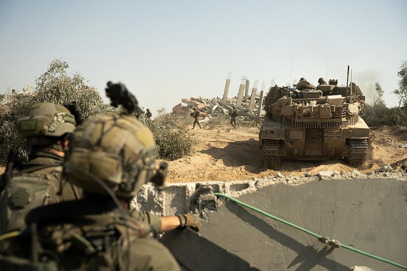 Israeli soldiers operating in the Gaza Strip. AFP