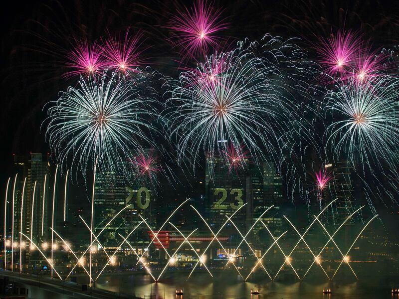 The fireworks could be viewed from the promenade. Deepak Fernandez / The National