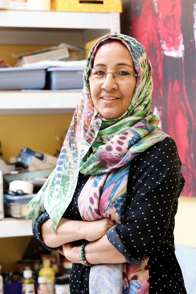 Dr Najat Makki is an Emirati visual artist and a pioneer in the country's contemporary arts scene. Courtesy the Cultural Foundation
