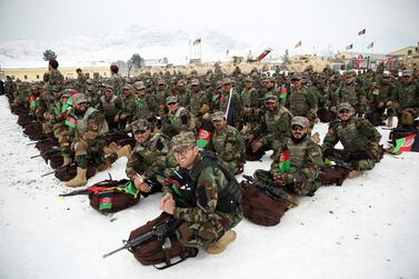 Afghan Army commandos attend their graduation ceremony at the Commando Training Center on the outskirts of Kabul. AP