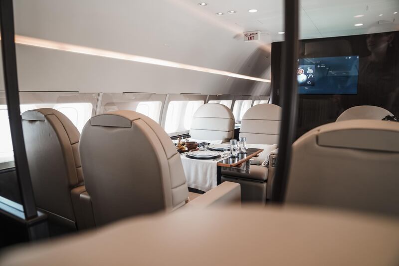 Royal Jet revealed its newly refurbished and upgraded Boeing Business Jet aircraft. Photo: Royal Jet