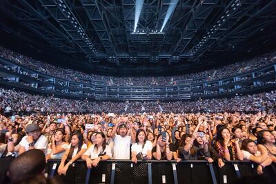 The sold-out Coca-Cola Arena crowd waiting for Maroon 5. Courtesy Coca-Cola Arena