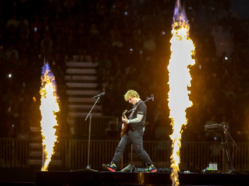 His show uses pyrotechnics 