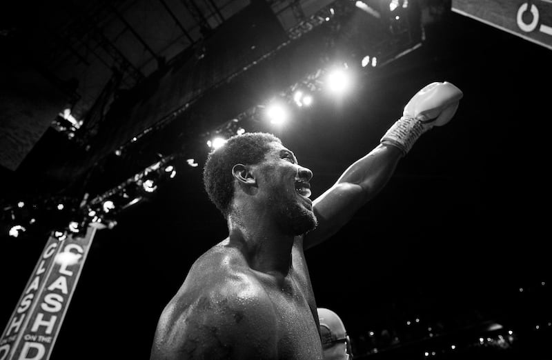 Anthony Joshua celebrates victory over Andy Ruiz Jr. Getty