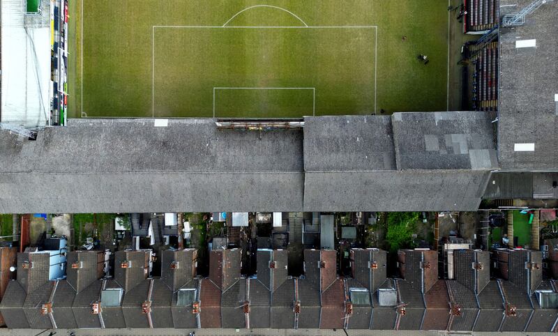 Luton Town's Oak Stand at their Kenilworth Road stadium. Reuters
