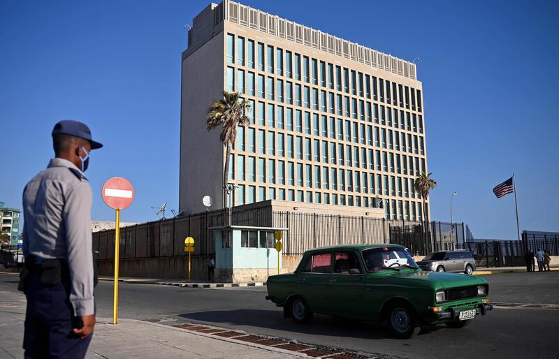The US embassy in Havana. Investigators said Montes revealed the identities of four US spies working in Cuba. AFP
