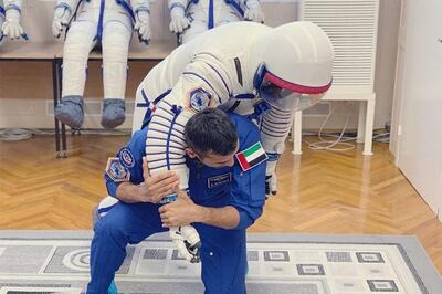 Sultan Al Neyadi tries out his jiu-jitsu skills during his intense training for the UAE's first trip to space.