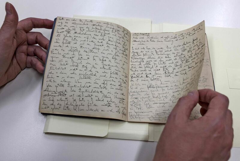An original manuscript written in German by Franz Kafka. The Jewish German writer's papers, bequeathed to the National Library of Israel, have been put online 97 years after his death.  AFP