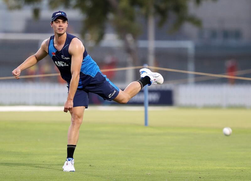 New Zealand's Mark Chapman trains ahead of the T20 series between the UAE and New Zealand at the ICC Academy, Dubai. Chris Whiteoak / The National