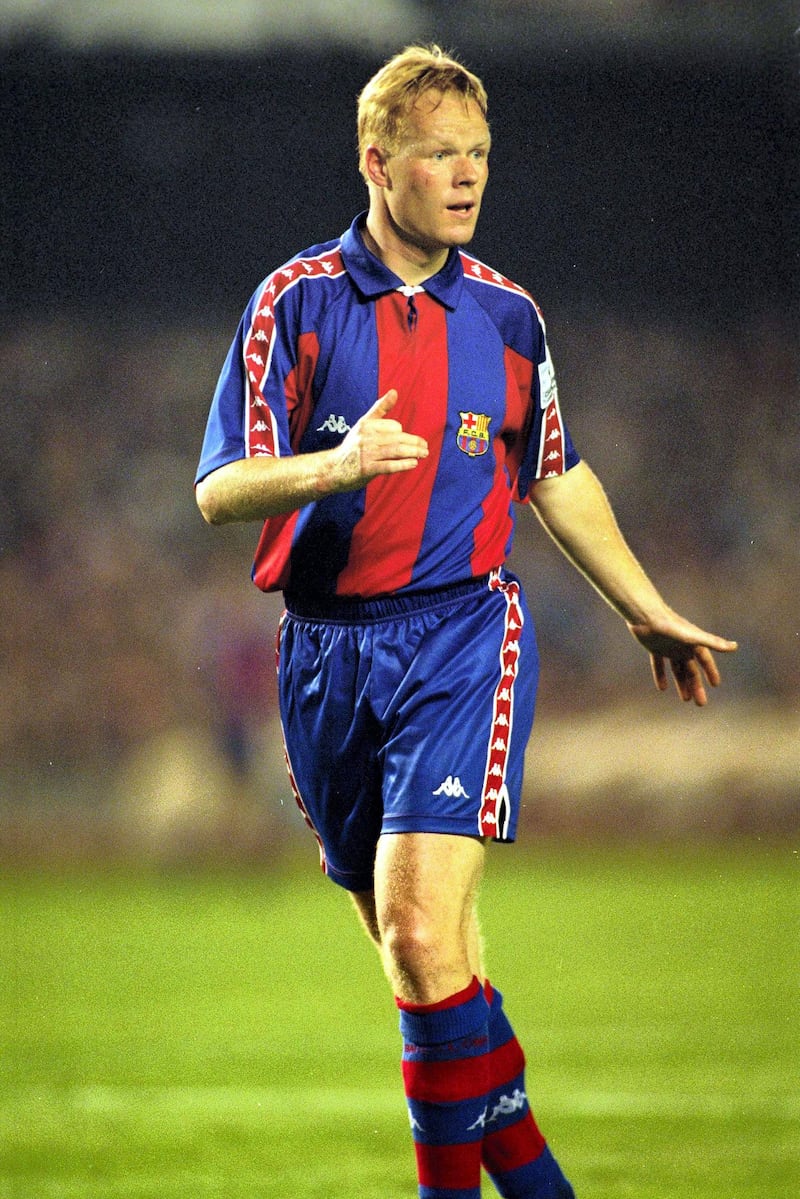 Ronald Koeman - Barcelona stock 1994/95 
Pic : Action Images