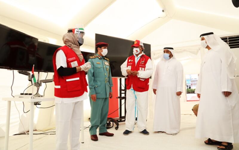 The mobile Covid-19 clinics in Ajman are run by volunteers. Courtesy, WAM
