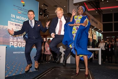 British Prime Minister Boris Johnson at the UK-Africa Investment Summit in London. Getty