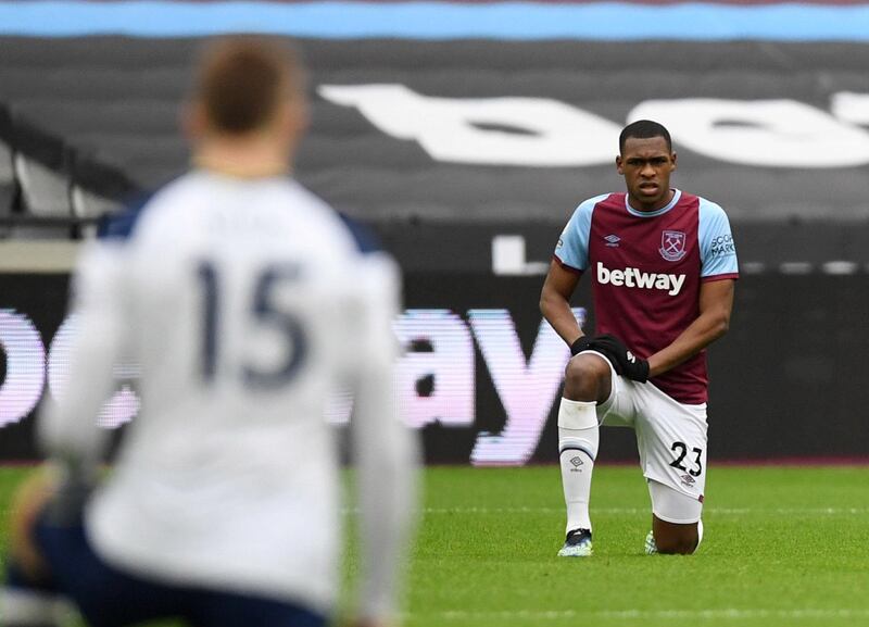 Issa Diop - 7: Booked for a robust block on Moura, and was a physical presence at the heart of the hosts’ defenceghgh. Reuters