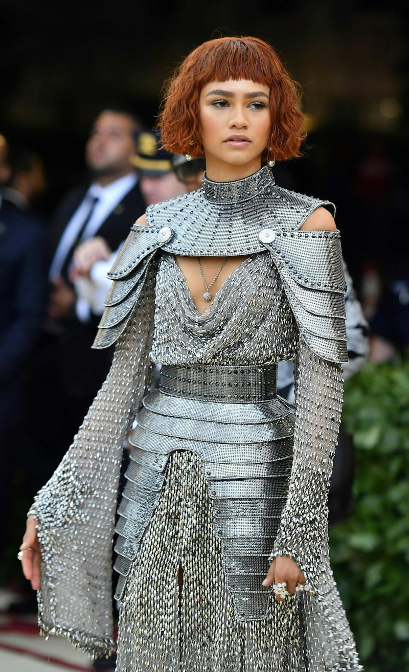 Our fave: Zendaya channeling Joan of Arc in Versace. AFP