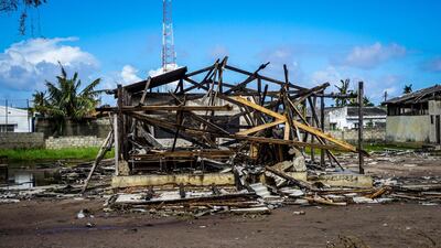 A primary school classroom outside of the city centre in Beira, Mozambique, was completely damaged by cyclone winds, March 22, 2019. Jack Moore / The National