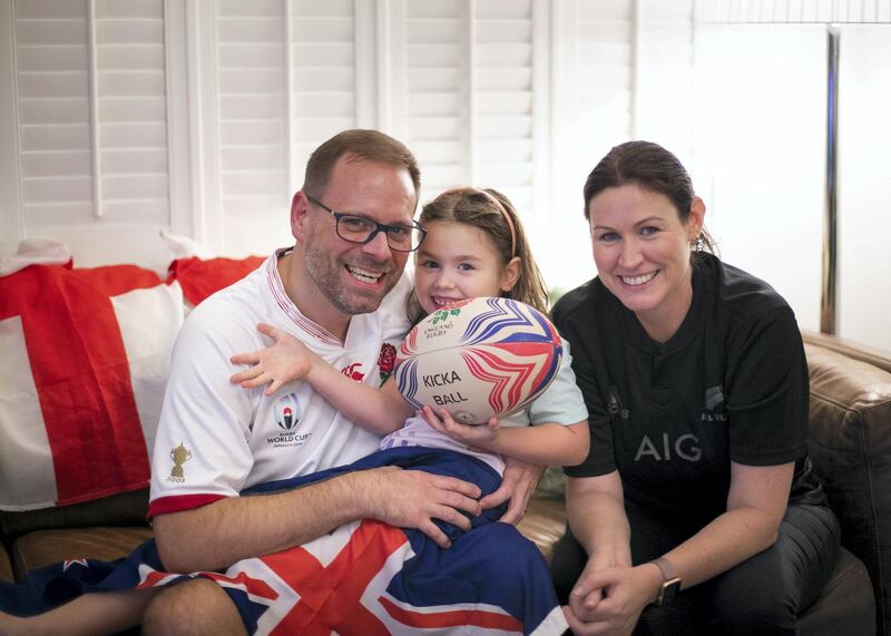 DUBAI, UNITED ARAB EMIRATES. 18 SEPTEMBER 2019. 

David and Debs Greenwood prepare to go to the Rugby World Cup in Japan.

(Photo: Reem Mohammed/The National)

Reporter:
Section: