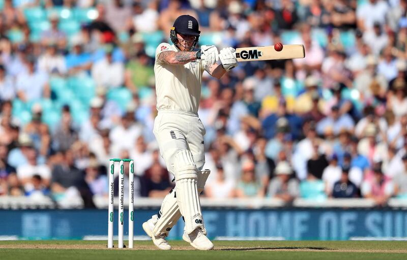 Ben Stokes goes on the attack for England. PA