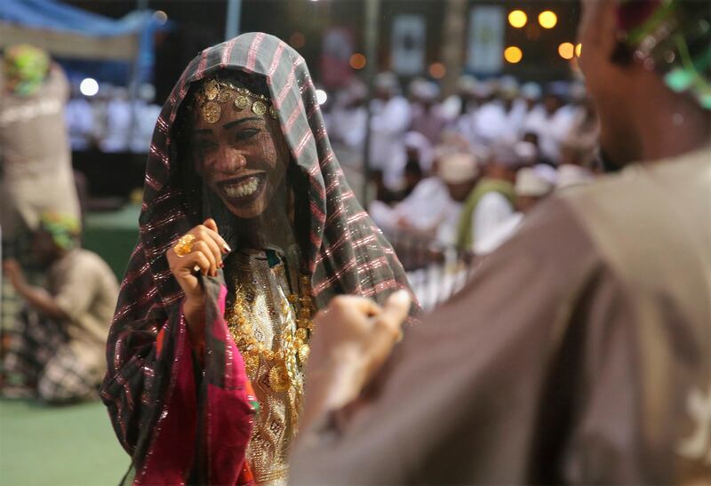 Members of a dance troupe celebrate the monsoon season in Salalah.