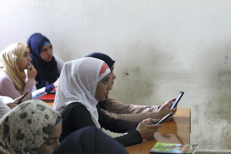 A pupil at the school in the Bekaa Valley, Lebanon, funded by Hands Up. Courtesy Hands Up Foundation