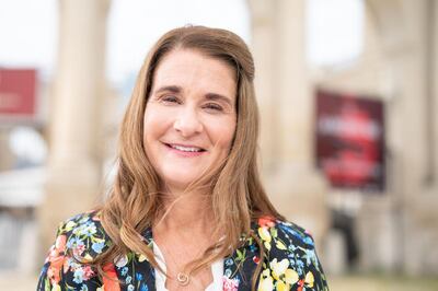 Melinda Gates, co-chair of the Bill and Melinda Gates Foundation, poses for a photograph following a Bloomberg Television interview at the Group of Seven (G-7) finance ministers and central bank governors meeting in Chantilly, France, on Thursday, July 18, 2019. Global finance chiefs found common ground in their fear of Facebook Inc.â€™s Libra initiative as they met to discuss more contentious issues from digital taxation to the economic outlook. Photographer: Jasper Juinen/Bloomberg