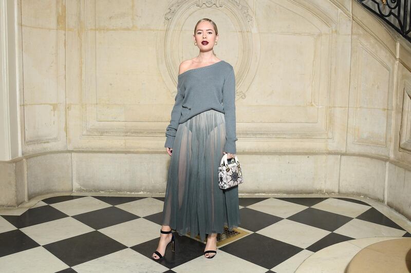 Actress and YouTube star Tanya Burr attends the Christian Dior show (Photo by Pascal Le Segretain/Getty Images)