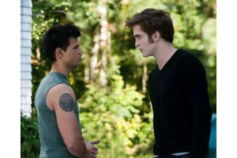 Taylor Lautner, left, and Robert Pattinson star in The Twilight Saga: Eclipse.