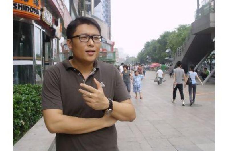 Wang Yabin, 31, an employee of a state-owned shipping company, who has used moisturisers for the past nine years.