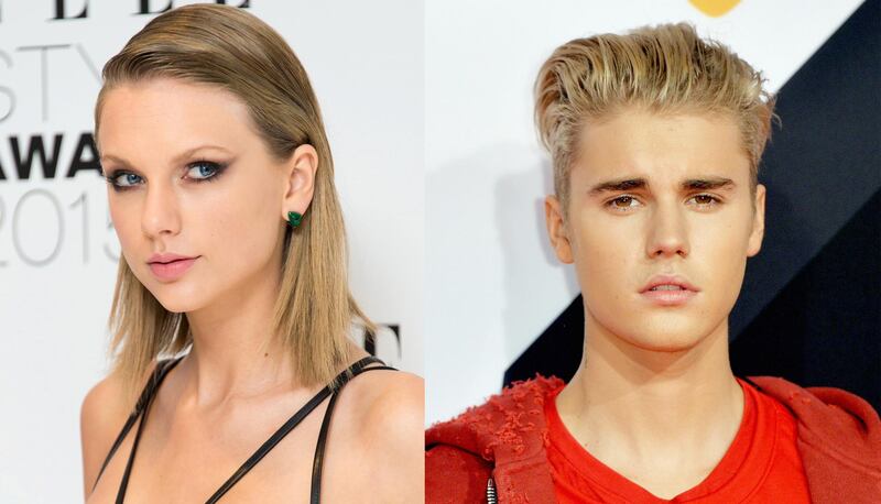 Taylor Swift and Justin Bieber have engaged in a feud after she spoke out against 'manipulative' manager Scooter Braun. 