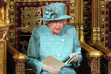 Britain's Queen Elizabeth II reads the Queen's Speech during the State Opening of Parliament. AFP