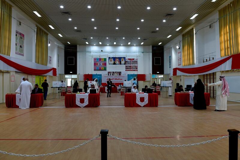 A polling station in Bahrain. AFP