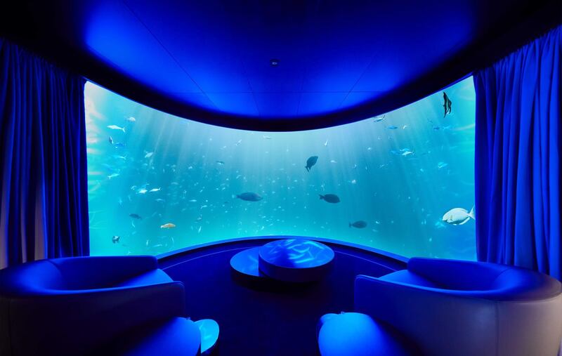 THE MURAKA - Undersea living room. Photo by Justin Nicholas